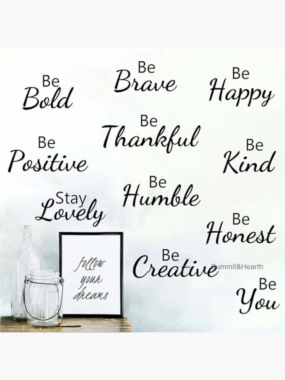 Vinyl Inspirational Wall Decals, 4 Sheets, Motivational Quotes Home Decor